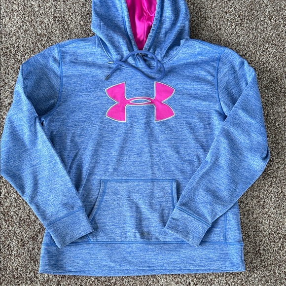 Under Armour Women’s XL hoodies. Blue and Charcoal Hoodies with Pink Logo - Picture 9 of 10